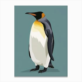 Emperor Penguin Zavodovski Island Minimalist Illustration 2 Canvas Print