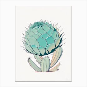 Lophophora Williamsii Minimal Line Drawing Canvas Print