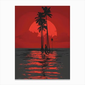 Sunset At The Beach 40 Canvas Print