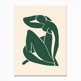 Woman Sitting Down Canvas Print