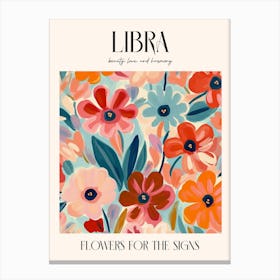 Flowers For The Signs Libra 2 Zodiac Sign Canvas Print