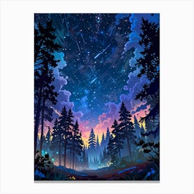 Night Sky With Stars 14 Canvas Print