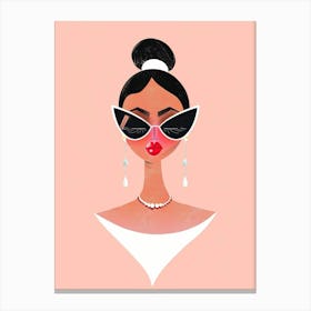 Black Woman In Sunglasses 6 Canvas Print