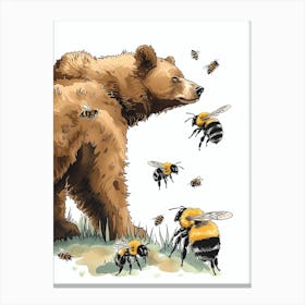 Bumblebee Storybook Illustration 2 Canvas Print
