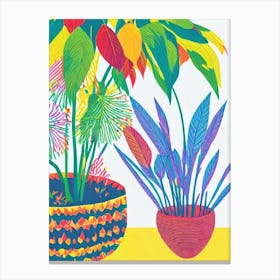 Arrowhead Plant Eclectic Boho Canvas Print