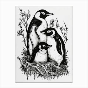 Emperor Penguin Nesting 1 Canvas Print