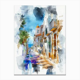 Villajoyosa Town Spain Canvas Print