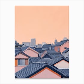 Osaka Rooftops Morning Skyline 4 Canvas Print