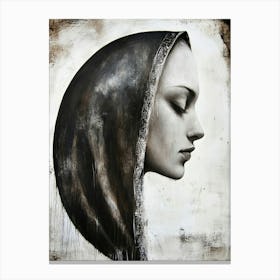 Woman'S Head Art Canvas Print