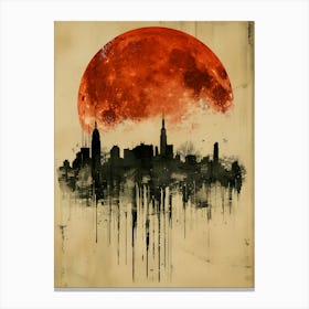 Red Moon Canvas Print Canvas Print