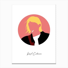 Kurt Cobain Guitarist Minimalist Canvas Print