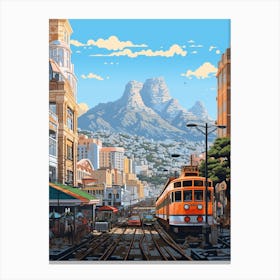 Cape Town Pixel Art 4 Canvas Print