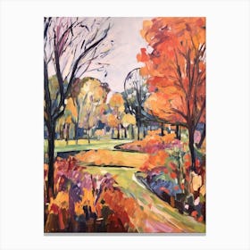 Autumn City Park Painting Regents Park London 2 Canvas Print