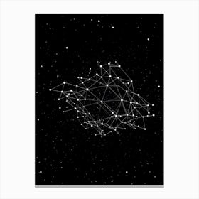 An Intricately Designed Vector Illustration Showcasing An Abstract Polygon Network Embodying Both T (1) Canvas Print