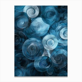 Blue Swirls Canvas Print