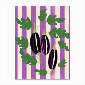 Eggplant Summer Illustration 3 Canvas Print
