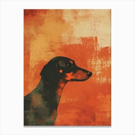 Dachshund Canvas Print.Generated AI. Art Print Toile