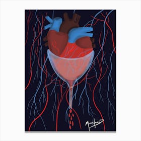Heart In A Glass Canvas Print