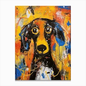 Dogs Abstract Expressionism 1 Canvas Print