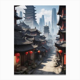 Chinese Village 1 Canvas Print