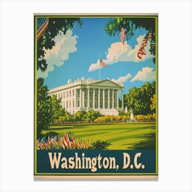 Aihrgdesign A Mid Century Modern Travel Poster For Washington DC 2 Canvas Print