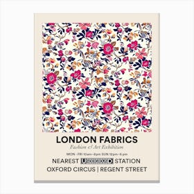 Poster Bloom Burst London Fabrics Floral Pattern 5 Canvas Print