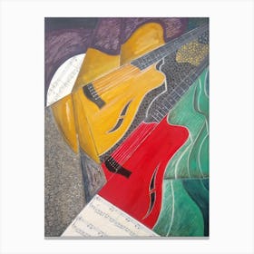 Wall Art With Guitars   Canvas Print