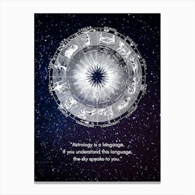 astrological chart Canvas Print