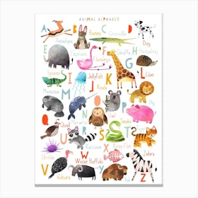 Animal Alphabet 2 Canvas Print