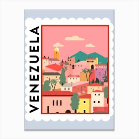 Venezuela Travel Stamp Poster Canvas Print