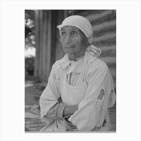 Indian Woman, Wife Of Farmer, Mcintosh County, Oklahoma By Russell Lee Canvas Print