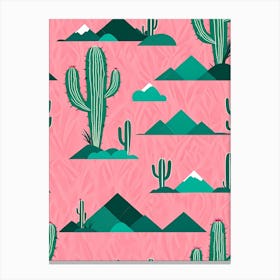 Cactus Pattern Canvas Print