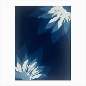 Blue abstract cyanotype print 1 Canvas Print