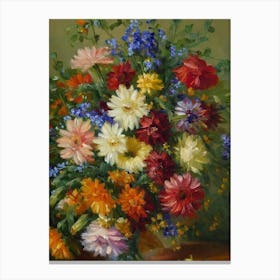 Gerberas Painting 1 Flower Canvas Print