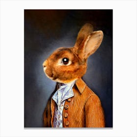 Mister Buzo Rabbit Pet Portraits Canvas Print