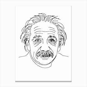 Albert Einstein line art Canvas Print