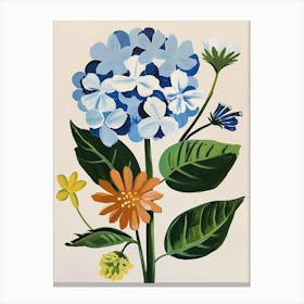 Painted Florals Hydrangea 2 Canvas Print