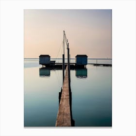 Pier At Sunset Canvas Print