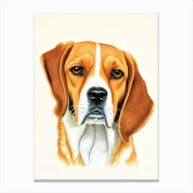 English Foxhound Illustration dog Canvas Print
