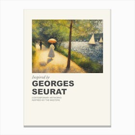 Museum Poster Inspired By Georges Seurat 2 Canvas Print