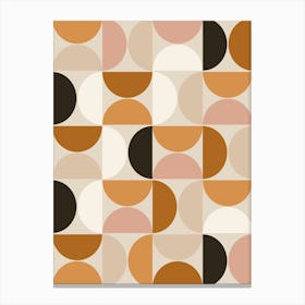 Mid Century Modern Abstract Earth Tones Canvas Print