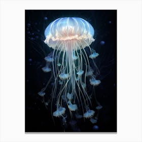 Lions Mane Jellyfish Realistic 3 Canvas Print