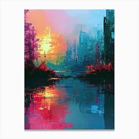 Pixel Pastures | Pixel Art Series Canvas Print