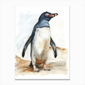 Humboldt Penguin Kangaroo Island Penneshaw Watercolour Painting 1 Canvas Print
