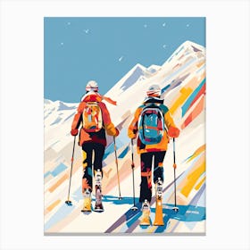 Meribel   France, Ski Resort Illustration 3 Canvas Print