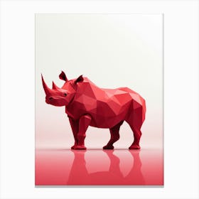 Rhinoceros Minimalist Abstract 1 Canvas Print