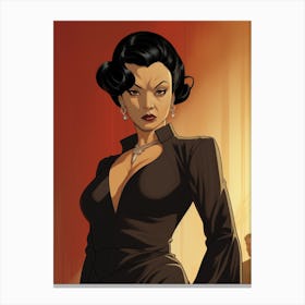 Elegant Chinese Villain Lady With Diamonds Canvas Print