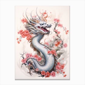 A Dragon Traditional Color Pallete Illustration 1 Canvas Print
