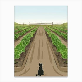 Cat In The Garden 12 Canvas Print