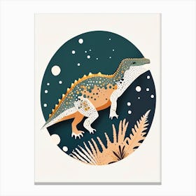 Velocisaurus Terrazzo Style Dinosaur Canvas Print